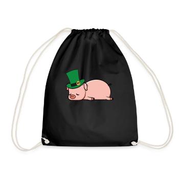 Drôle d’Irlande ivre cochon St Patricks - Sac de sport léger - noir - Devant