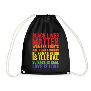 Black Lives Matter - Turnbeutel - Schwarz - Vorne