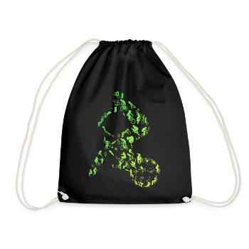 BMX / Bmx Bike / Bike / Gift / Cyclist - Drawstring Bag - black - Front