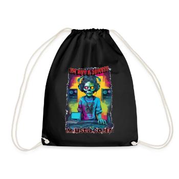 zombie coder - Drawstring Bag - black - Front