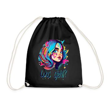 Skater Girl Style - What's up? - Drawstring Bag - black - Front