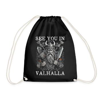 Wir sehen uns in Walhalla - Turnbeutel - Schwarz - Vorne