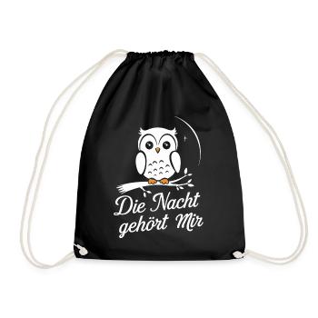 oiseau de nuit hibou hibou oiseau - Sac de sport léger - noir - Devant