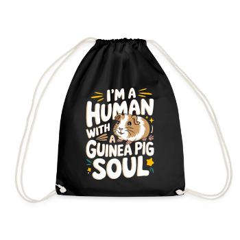 Guinea pig - Drawstring Bag - black - Front