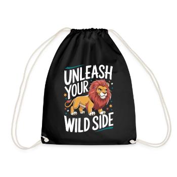 Lion Lion Animal Africa - Drawstring Bag - black - Front
