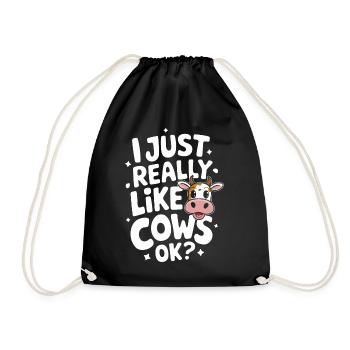 Éleveur de vaches Ferme Éleveur de vaches - Sac de sport léger - noir - Devant