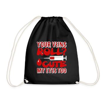 Phlebotomist Funny Phlebotomy Technician Nurse - Drawstring Bag - black - Front