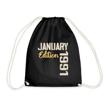 Cadeau D'anniversaire Nées En Janvier 1991 - 1991 - Sac de sport léger - noir - Devant