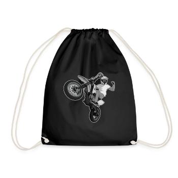Supermoto / Supermotard / Supermoto Wheelie Bikers - Drawstring Bag - black - Front