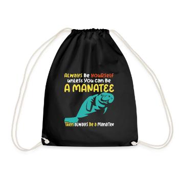 Ich liebe Manatees, Dugongs - Turnbeutel - Schwarz - Vorne