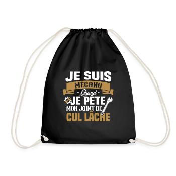 Je suis mécano humour cadeau mécanicien - Sac de sport léger - noir - Devant