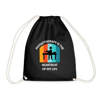 Physiotherapist Humorous Gift Saying Funny - Drawstring Bag - black - Front