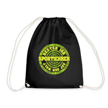 Physical education as a job - Drawstring Bag - black - Front
