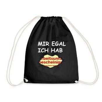 I don't care I have AU - Drawstring Bag - black - Front