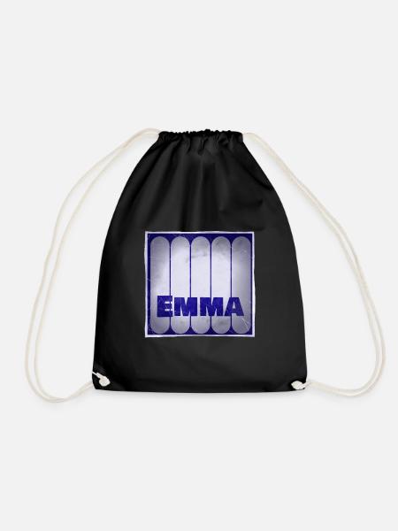 Name Emma Geschenkidee - Turnbeutel - Schwarz