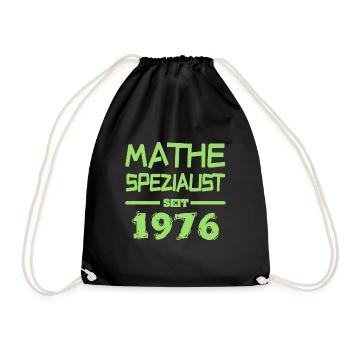 Jahr 1976 - Turnbeutel - Schwarz - Vorne