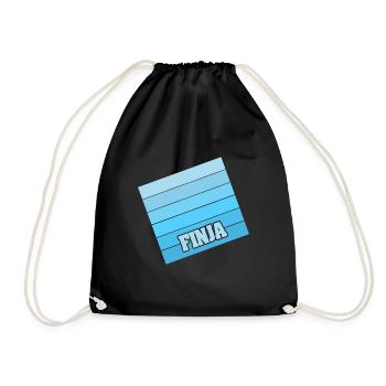 Geschenk für Finja - Turnbeutel - Schwarz - Vorne