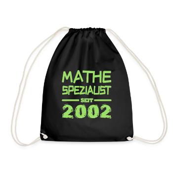 Mathespezialist 2002 - Turnbeutel - Schwarz - Vorne