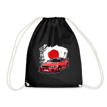 Jdm / Tuning / Turbocharger / Rims / Chiptuning - Drawstring Bag - black - Front