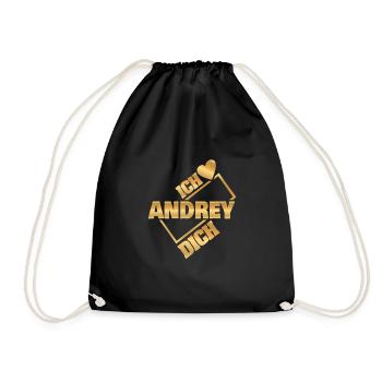 Andrey als Couple - Turnbeutel - Schwarz - Vorne