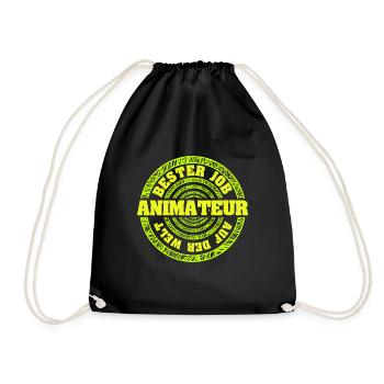 Gift for entertainer - Drawstring Bag - black - Front