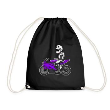 Motorcycle Lifestyle / Motorrad / Motorräder biker - Turnbeutel - Schwarz - Vorne