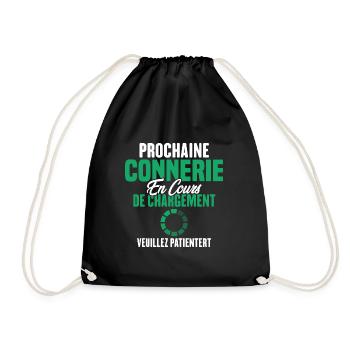 Prochaine Connerie En Cours De Chargement - Sac de sport léger - noir - Devant