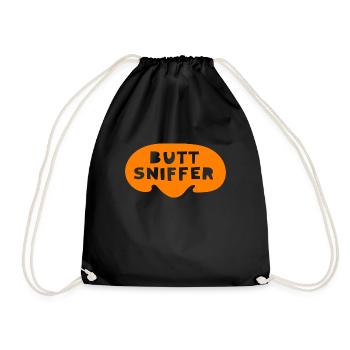 Butt Sniffer - T-Shirt - Turnbeutel - Schwarz - Vorne