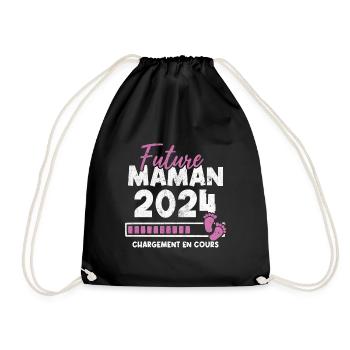 Future maman 2024 chargement en cours - Sac de sport léger - noir - Devant