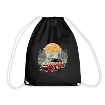 Jdm / Tuning / Turbocharger / Rims / Chiptuning - Drawstring Bag - black - Front