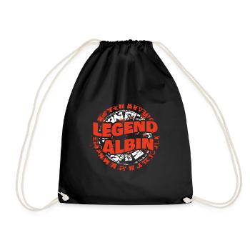Man Albin - Drawstring Bag - black - Front