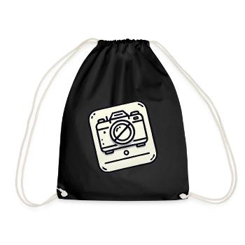 Keine Kamera erlaubt Icon-Design - Turnbeutel - Schwarz - Vorne