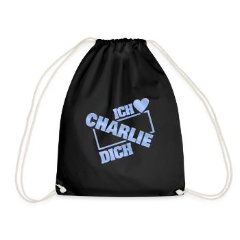 Liebespaar Charlie - Turnbeutel - Schwarz - Vorne