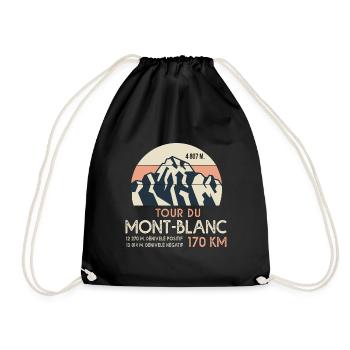Wandern Mont Blanc Sport Wandern - Turnbeutel - Schwarz - Vorne
