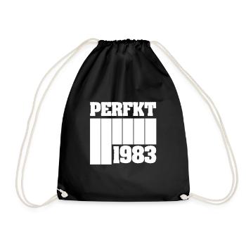 Perfekt 1983 - Turnbeutel - Schwarz - Vorne