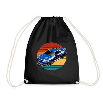 Jdm / Tuning / Turbocompresseur / Jantes / Chiptuning - Sac de sport léger - noir - Devant