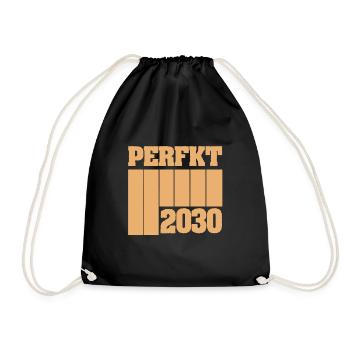 Perfect 2030 - Drawstring Bag - black - Front