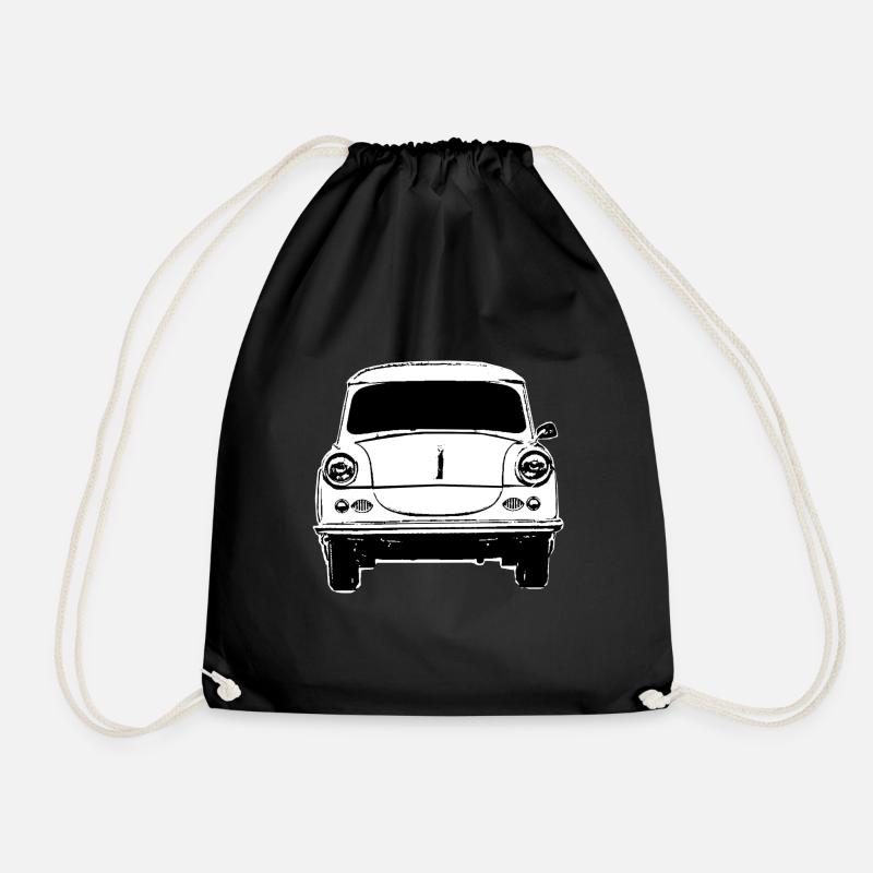 Ost Deutschland Auto Trabi Retro Oldtimer Auto - Turnbeutel - Schwarz