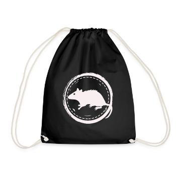Rat - Rodent - Drawstring Bag - black - Front