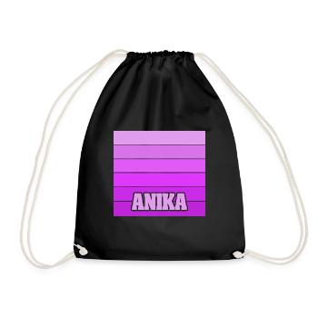 Gift for Anika - Drawstring Bag - black - Front