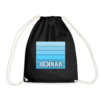 Woman's name Hennah - Drawstring Bag - black - Front