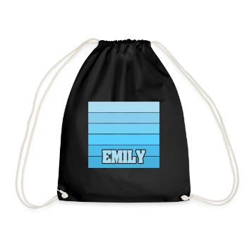 Frauenname Emily - Turnbeutel - Schwarz - Vorne