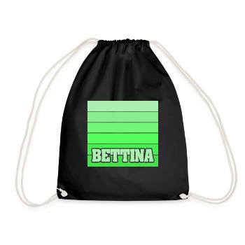 Geschenk für Bettina - Turnbeutel - Schwarz - Vorne