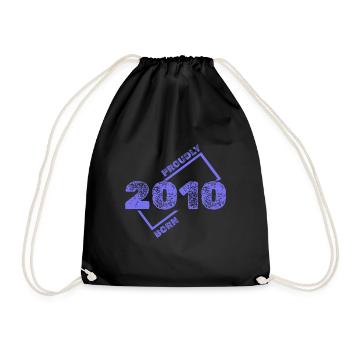 Born in 2010 - Drawstring Bag - black - Front