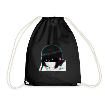 Manga Anime Japan Japanisch Hipster Trendy - Turnbeutel - Schwarz - Vorne