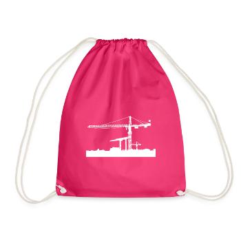 Building site - Drawstring Bag - fuchsia - Front