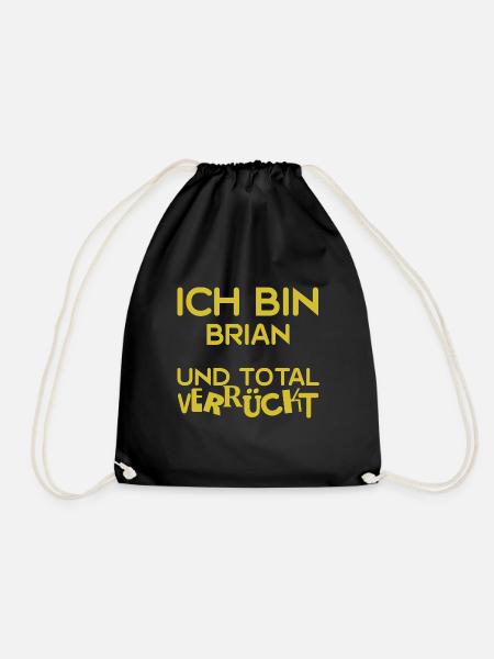 Verrückt Brian - Turnbeutel - Schwarz