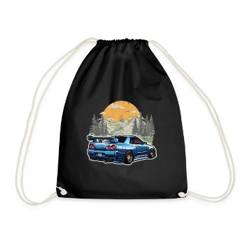 Jdm / Tuning / Turbocharger / Rims / Chiptuning - Drawstring Bag - black - Front