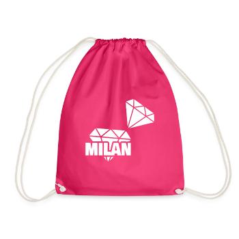 Milan as precious - Drawstring Bag - fuchsia - Front