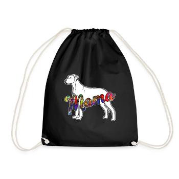 Rhodesian Ridgeback Rhodesian Ridgeback Mama - Drawstring Bag - black - Front
